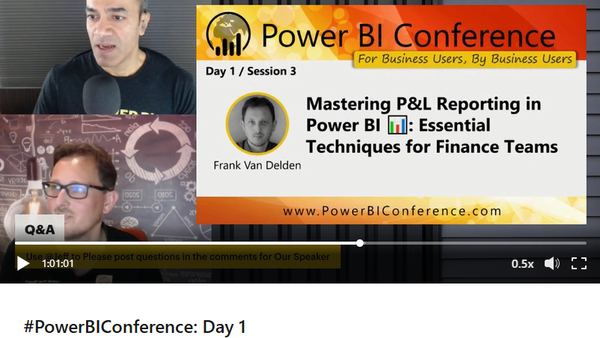 Frank van Delden's session slide at the Power BI Conference, November 2024