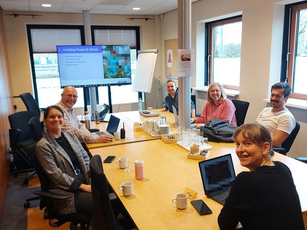 An in-company Power BI training session in progress